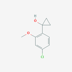 1-(4-Chloro-2-methoxyphenyl)cyclopropan-1-ol