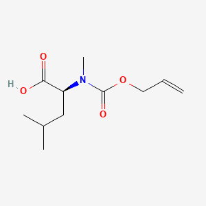 molecular formula C11H19NO4 B13518396 (S)-2-(((Allyloxy)carbonyl)(methyl)amino)-4-methylpentanoic acid 