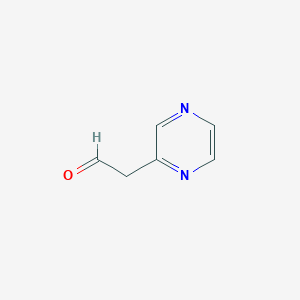 molecular formula C6H6N2O B13518402 2-(Pyrazin-2-YL)acetaldehyde 