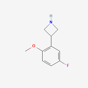 molecular formula C10H12FNO B13518419 3-(5-Fluoro-2-methoxyphenyl)azetidine 