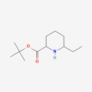 molecular formula C12H23NO2 B13518447 Tert-butyl 6-ethylpiperidine-2-carboxylate 