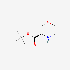 molecular formula C9H17NO3 B13518485 tert-butyl (3R)-morpholine-3-carboxylate 