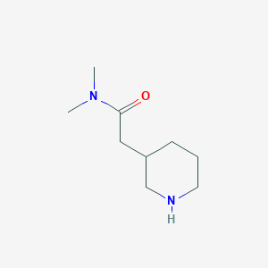 molecular formula C9H18N2O B13518509 N,N-dimethyl-2-(piperidin-3-yl)acetamide 