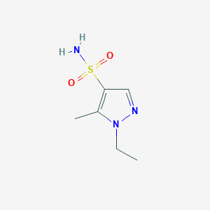 molecular formula C6H11N3O2S B13518513 1-ethyl-5-methyl-1H-pyrazole-4-sulfonamide 