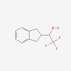 molecular formula C11H11F3O B13518521 1-(2,3-Dihydro-1h-inden-2-yl)-2,2,2-trifluoroethan-1-ol 