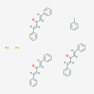 tris((1E,4E)-1,5-diphenylpenta-1,4-dien-3-one) toluene dipalladium