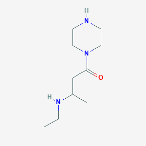 molecular formula C10H21N3O B13518545 3-(Ethylamino)-1-(piperazin-1-yl)butan-1-one 