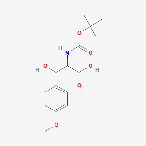 molecular formula C15H21NO6 B13518556 2-Tert-butoxycarbonylamino-3-hydroxy-3-(4-methoxyphenyl)propanoic acid 