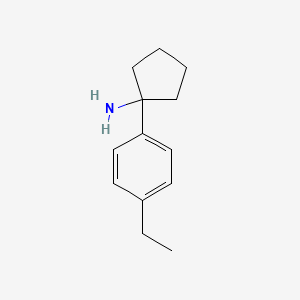 molecular formula C13H19N B13518559 1-(4-Ethylphenyl)cyclopentan-1-amine 