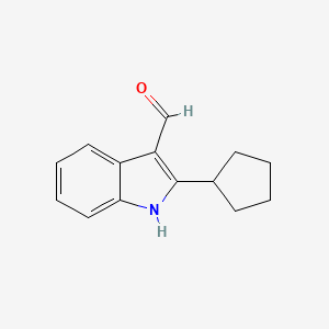 molecular formula C14H15NO B1351859 2-cyclopentyl-1H-indole-3-carbaldehyde CAS No. 590391-08-5
