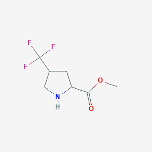 molecular formula C7H10F3NO2 B13518591 Methyl 4-(trifluoromethyl)pyrrolidine-2-carboxylate 