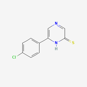 6-(4-Chlorophenyl)pyrazine-2-thiol