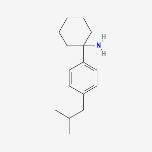 molecular formula C16H25N B13518613 1-[4-(2-Methylpropyl)phenyl]cyclohexan-1-amine 