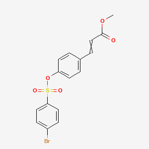 molecular formula C16H13BrO5S B1351862 Methyl 3-(4-{[(4-bromophenyl)sulfonyl]oxy}phenyl)acrylate 
