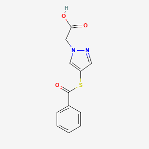 2-[4-(benzoylsulfanyl)-1H-pyrazol-1-yl]acetic acid