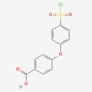 4-[4-(Chlorosulfonyl)phenoxy]benzoic acid