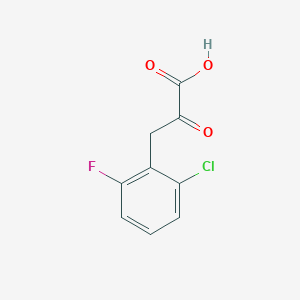 molecular formula C9H6ClFO3 B13518639 3-(2-Chloro-6-fluorophenyl)-2-oxopropanoic acid 