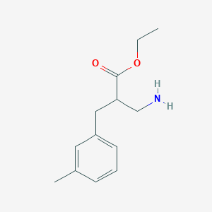 molecular formula C13H19NO2 B13518651 Ethyl 3-amino-2-(3-methylbenzyl)propanoate 