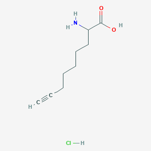 molecular formula C9H16ClNO2 B13518708 2-Aminonon-8-ynoic acid hydrochloride 