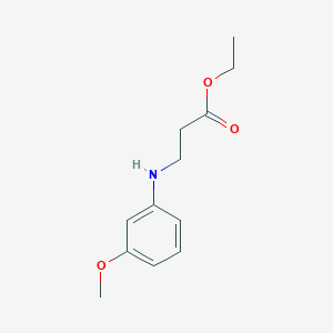 molecular formula C12H17NO3 B13518709 Ethyl 3-((3-methoxyphenyl)amino)propanoate CAS No. 75227-24-6