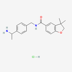 N-{[4-(1-aminoethyl)phenyl]methyl}-3,3-dimethyl-2,3-dihydro-1-benzofuran-5-carboxamide hydrochloride