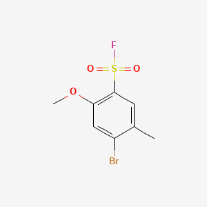 molecular formula C8H8BrFO3S B13518718 4-Bromo-2-methoxy-5-methylbenzene-1-sulfonyl fluoride 