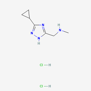 [(3-cyclopropyl-1H-1,2,4-triazol-5-yl)methyl](methyl)aminedihydrochloride