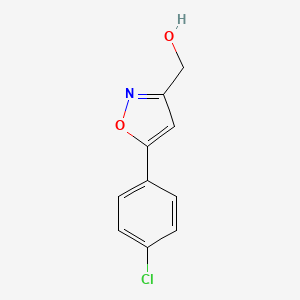 molecular formula C10H8ClNO2 B1351874 (5-(4-氯苯基)异噁唑-3-基)甲醇 CAS No. 81282-13-5