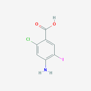 molecular formula C7H5ClINO2 B13518759 4-Amino-2-chloro-5-iodobenzoic acid 