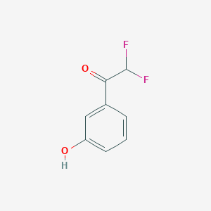 molecular formula C8H6F2O2 B13518760 2,2-Difluoro-1-(3-hydroxyphenyl)ethanone 