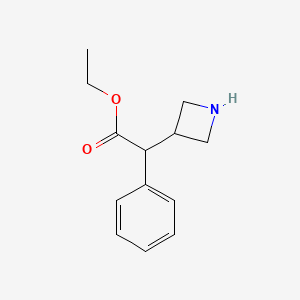 molecular formula C13H17NO2 B13518766 Ethyl 2-(azetidin-3-yl)-2-phenylacetate 