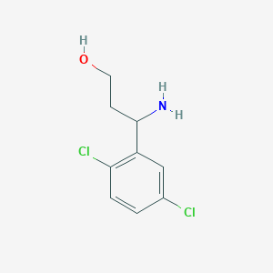 molecular formula C9H11Cl2NO B13518771 3-Amino-3-(2,5-dichlorophenyl)propan-1-ol 