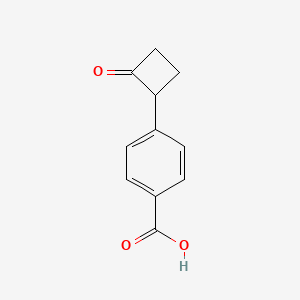 molecular formula C11H10O3 B13518813 4-(2-Oxocyclobutyl)benzoic acid 