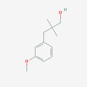 molecular formula C12H18O2 B13518825 3-(3-Methoxyphenyl)-2,2-dimethylpropan-1-ol 