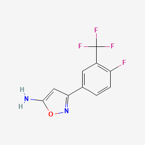 3-(4-Fluoro-3-(trifluoromethyl)phenyl)isoxazol-5-amine