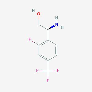 molecular formula C9H9F4NO B13518839 (S)-2-Amino-2-(2-fluoro-4-(trifluoromethyl)phenyl)ethanol 