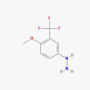 molecular formula C8H9F3N2O B13518866 (4-Methoxy-3-(trifluoromethyl)phenyl)hydrazine 