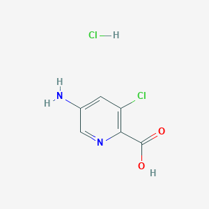 molecular formula C6H6Cl2N2O2 B13518874 5-Amino-3-chloropyridine-2-carboxylic acid hydrochloride 