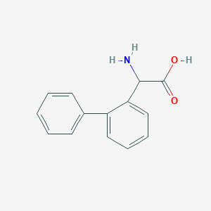 molecular formula C14H13NO2 B13518889 Amino-biphenyl-2-YL-acetic acid 