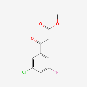 molecular formula C10H8ClFO3 B13518895 Methyl 3-(3-chloro-5-fluorophenyl)-3-oxopropanoate 