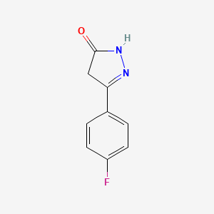 molecular formula C9H7FN2O B1351890 5-(4-氟苯基)-2,4-二氢-3H-吡唑-3-酮 CAS No. 264208-45-9