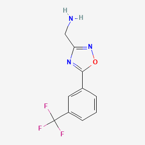 molecular formula C10H8F3N3O B13518915 (5-(3-(Trifluoromethyl)phenyl)-1,2,4-oxadiazol-3-yl)methanamine 