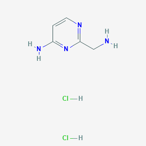 molecular formula C5H10Cl2N4 B13518916 2-(Aminomethyl)pyrimidin-4-amine dihydrochloride 