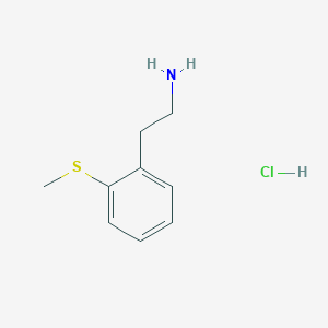 molecular formula C9H14ClNS B13518917 2-[2-(Methylsulfanyl)phenyl]ethan-1-aminehydrochloride 