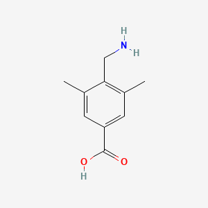 molecular formula C10H13NO2 B13518930 4-(Aminomethyl)-3,5-dimethylbenzoic acid 