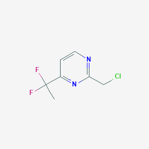 molecular formula C7H7ClF2N2 B13518937 2-(Chloromethyl)-4-(1,1-difluoroethyl)pyrimidine 