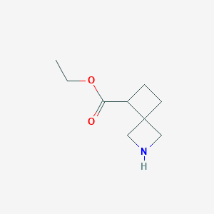 molecular formula C9H15NO2 B13518983 Ethyl 2-azaspiro[3.3]heptane-5-carboxylate 