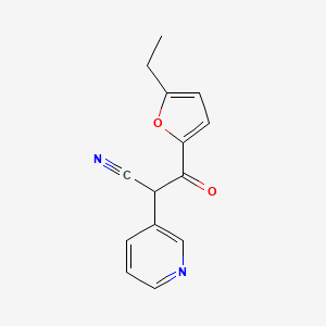 molecular formula C14H12N2O2 B13519007 3-(5-Ethylfuran-2-yl)-3-oxo-2-(pyridin-3-yl)propanenitrile 