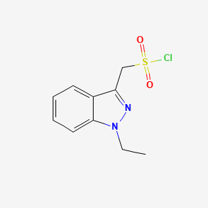 molecular formula C10H11ClN2O2S B13519010 (1-Ethyl-1h-indazol-3-yl)methanesulfonyl chloride 