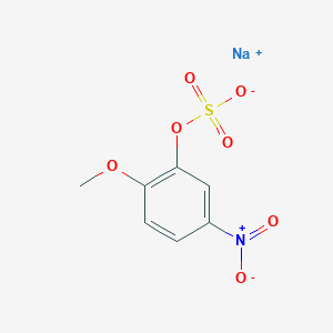 molecular formula C7H6NNaO7S B13519033 Sodium 2-methoxy-5-nitrophenyl sulfate 